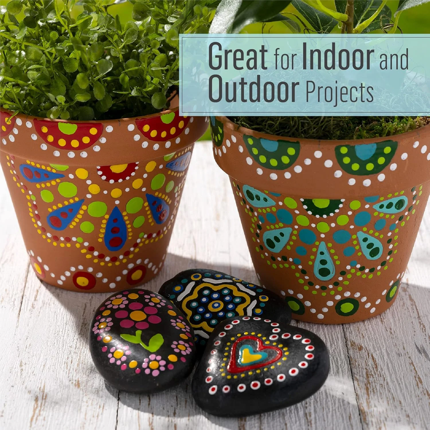 مجموعه رنگ نقطه کوبی FolkArt، کیت رنگ اکریلیک 6 تکه شامل 6 رنگ برای پروژه های صنایع دستی چند سطحی داخلی و خارجی DIY، 49904 مجموعه رنگ نقطه کوبی FolkArt، کیت رنگ اکریلیک 6 تکه شامل 6 رنگ برای پروژه های صنایع دستی چند سطحی داخلی و خارجی DIY، 49904