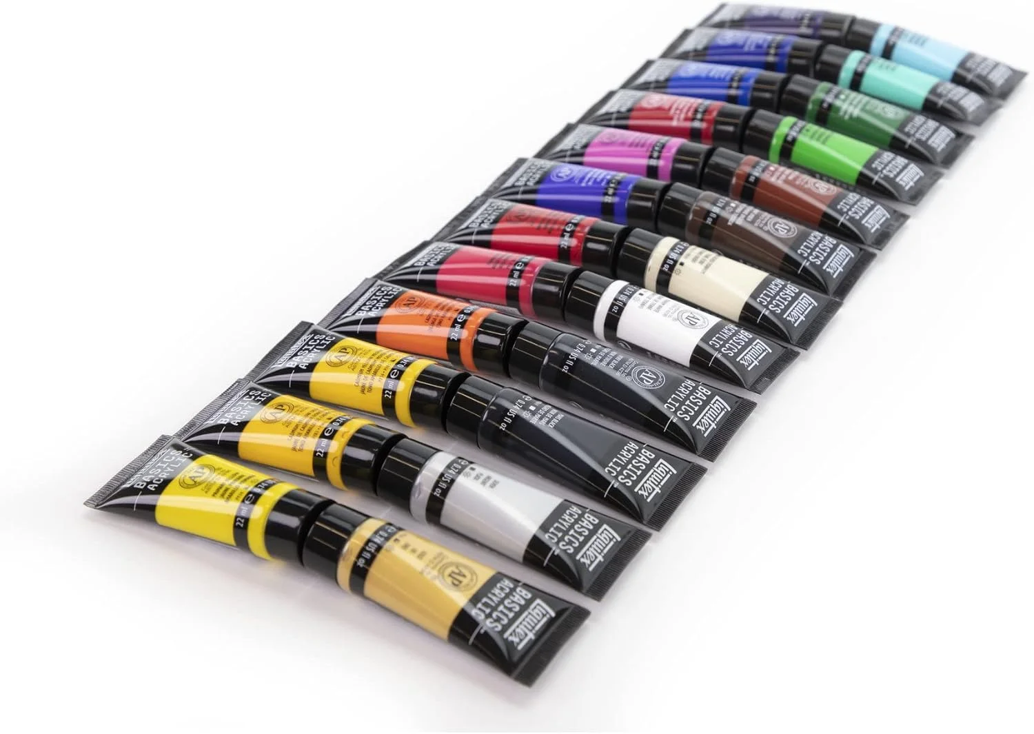 مجموعه رنگ اکریلیک Liquitex Basics، 24 عدد 22 میلی لیتری. رنگ های اکریلیک دارای مقاومت عالی در برابر نور هستند، زرد نمی شوند و در برابر پیری مقاوم بوده و دارای روکش براق ابریشمی هستند. مجموعه رنگ اکریلیک Liquitex Basics، 24 عدد 22 میلی لیتری. رنگ های اکریلیک دارای مقاومت عالی در برابر نور هستند، زرد نمی شوند و در برابر پیری مقاوم بوده و دارای روکش براق ابریشمی هستند.