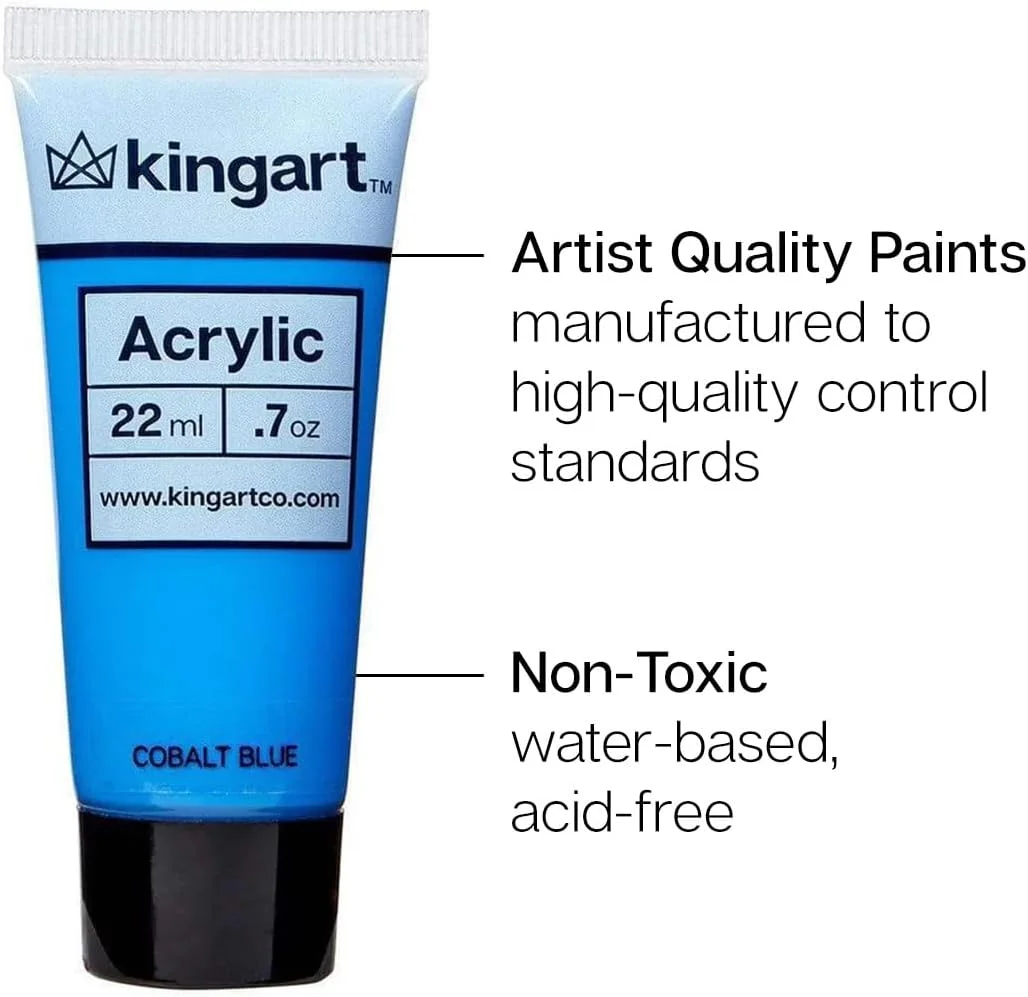 مجموعه رنگ اکریلیک 48 عددی 22 میلی لیتری Kingart 500-48، رنگ های منحصر به فرد 48 تکه مجموعه رنگ اکریلیک 48 عددی 22 میلی لیتری Kingart 500-48، رنگ های منحصر به فرد 48 تکه