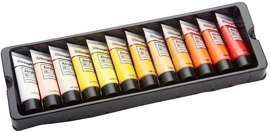 مجموعه رنگ اکریلیک 48 عددی 22 میلی لیتری Kingart 500-48، رنگ های منحصر به فرد 48 تکه مجموعه رنگ اکریلیک 48 عددی 22 میلی لیتری Kingart 500-48، رنگ های منحصر به فرد 48 تکه