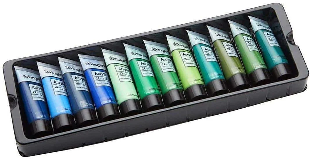 مجموعه رنگ اکریلیک 48 عددی 22 میلی لیتری Kingart 500-48، رنگ های منحصر به فرد 48 تکه مجموعه رنگ اکریلیک 48 عددی 22 میلی لیتری Kingart 500-48، رنگ های منحصر به فرد 48 تکه