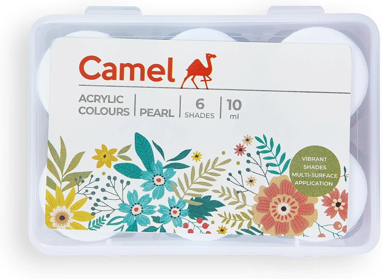 رنگ اکریلیک مرواریدی Camel Fabrica، 10 میلی لیتر، 6 رنگ