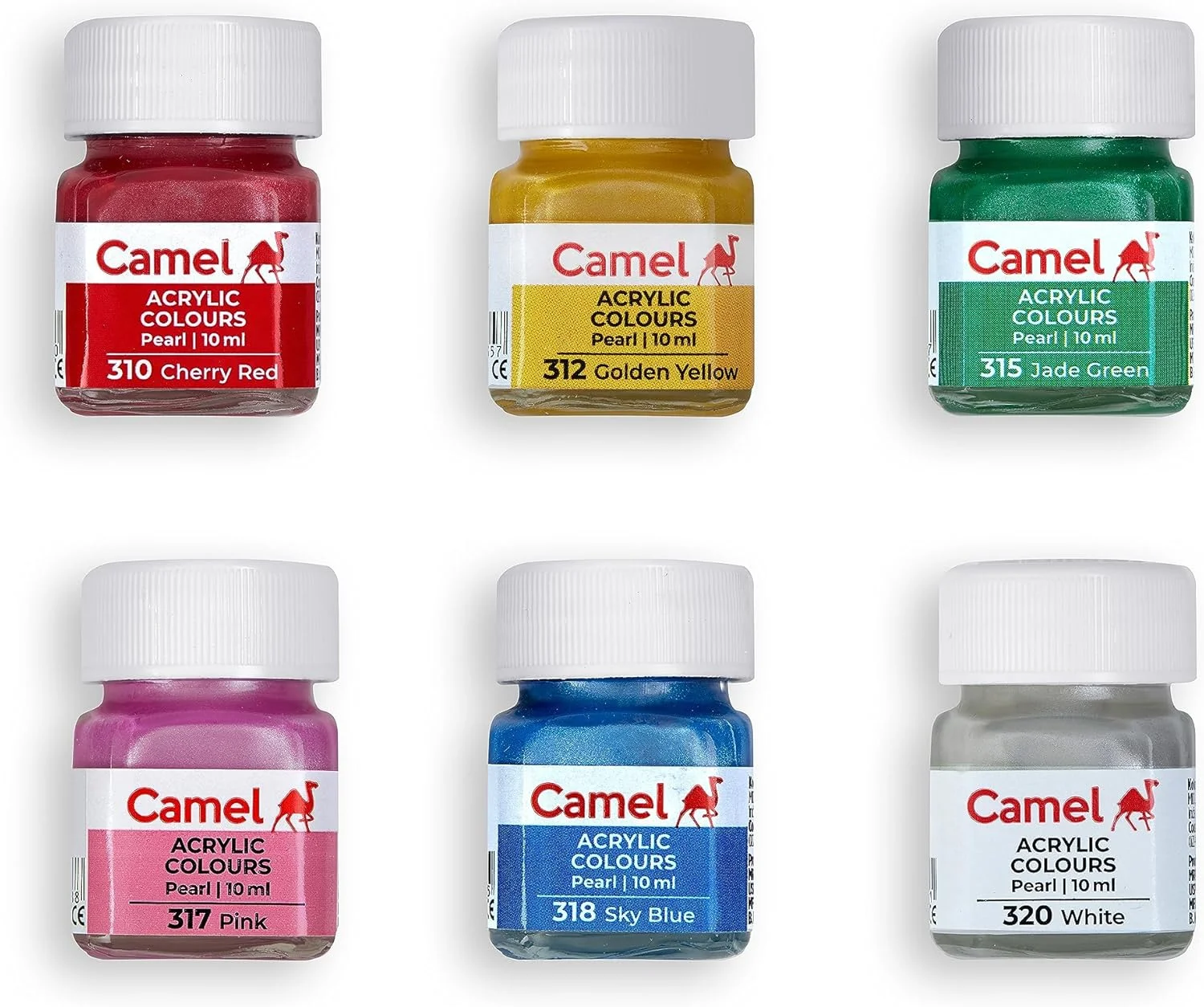 رنگ اکریلیک مرواریدی Camel Fabrica، 10 میلی لیتر، 6 رنگ رنگ اکریلیک مرواریدی Camel Fabrica، 10 میلی لیتر، 6 رنگ