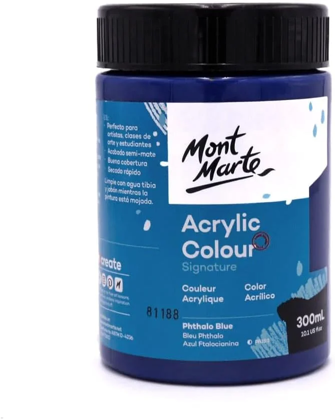 رنگ اکریلیک فتالو آبی مونت مارته MSCH3020 - 300 میلی لیتر