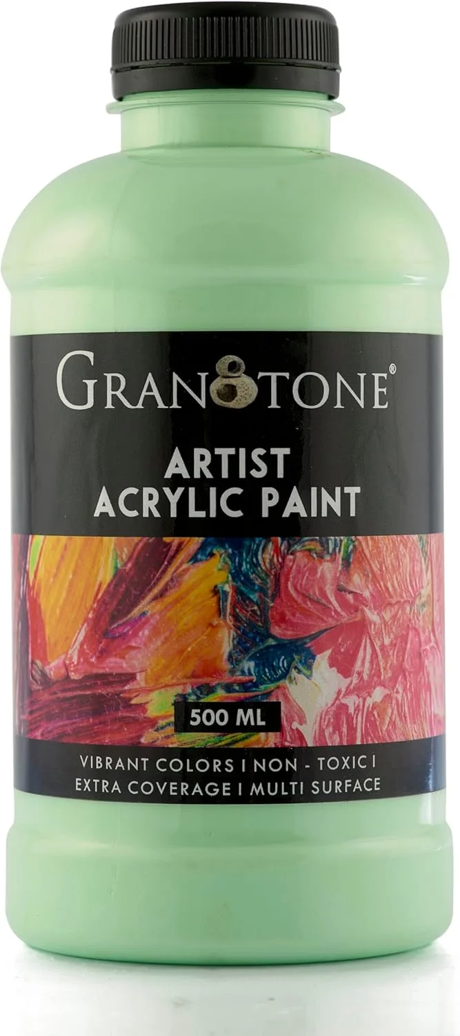 رنگ اکریلیک هنری و صنایع دستی GRANOTONE، رنگ DIY، رنگدانه غنی، رنگ بدون ترک برای بوم، چوب، چرم، سفال، فلز 500 میلی لیتر (سبز کف دریا) رنگ اکریلیک هنری و صنایع دستی GRANOTONE، رنگ DIY، رنگدانه غنی، رنگ بدون ترک برای بوم، چوب، چرم، سفال، فلز 500 میلی لیتر (سبز کف دریا)