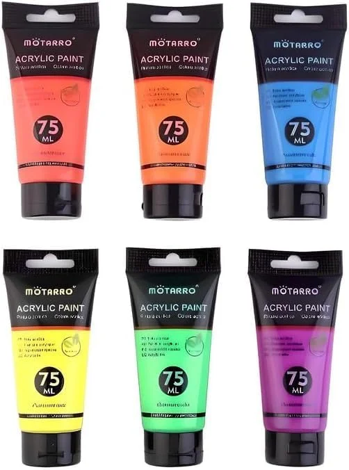 ست رنگ اکریلیک 6 عددی فیتو، 75 میلی لیتر، با 6 رنگ زنده برای پروژه های هنری و DIY ست رنگ اکریلیک 6 عددی فیتو، 75 میلی لیتر، با 6 رنگ زنده برای پروژه های هنری و DIY