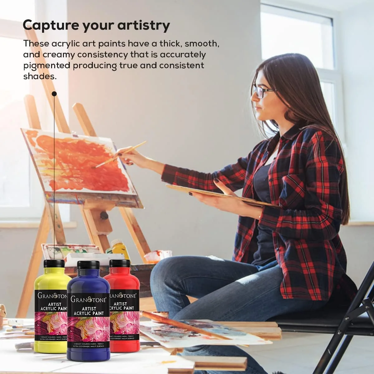 رنگ اکریلیک هنری و صنایع دستی GRANOTONE، رنگ DIY، رنگدانه غنی، رنگ بدون ترک برای بوم، چوب، چرم، سفال، فلز 500 میلی لیتر (سبز کف دریا) رنگ اکریلیک هنری و صنایع دستی GRANOTONE، رنگ DIY، رنگدانه غنی، رنگ بدون ترک برای بوم، چوب، چرم، سفال، فلز 500 میلی لیتر (سبز کف دریا)