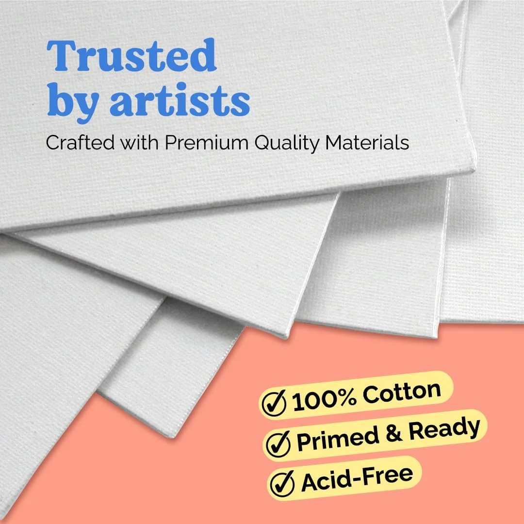 بوم نقاشی چاکولا - (بسته 20 عددی عمده، 5x7، 8x10، 9x12، 11x14 اینچ) | پنل های 100% پنبه، بوم های خالی پرایم شده برای نقاشی کودکان و بزرگسالان - تخته بوم نقاشی برای اکریلیک، رنگ روغن، آبرنگ بوم نقاشی چاکولا - (بسته 20 عددی عمده، 5x7، 8x10، 9x12، 11x14 اینچ) | پنل های 100% پنبه، بوم های خالی پرایم شده برای نقاشی کودکان و بزرگسالان - تخته بوم نقاشی برای اکریلیک، رنگ روغن، آبرنگ