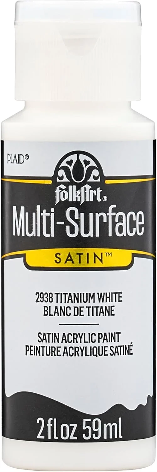 رنگ چند سطحی فولک آرت سفید تیتانیوم، 59 میلی لیتر (بسته 1 عددی)، 2938 رنگ چند سطحی فولک آرت سفید تیتانیوم، 59 میلی لیتر (بسته 1 عددی)، 2938