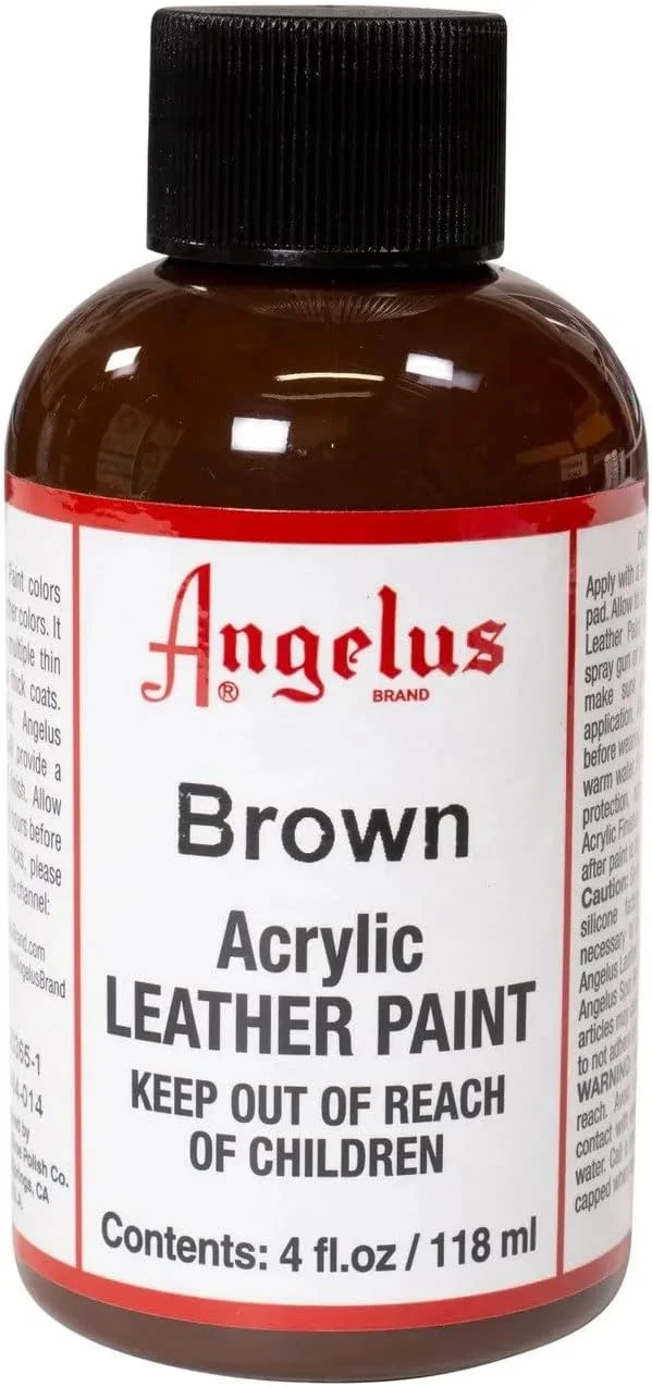 رنگ چرم اکریلیک آنجلوس قهوه ای 4oz رنگ چرم اکریلیک آنجلوس قهوه ای 4oz