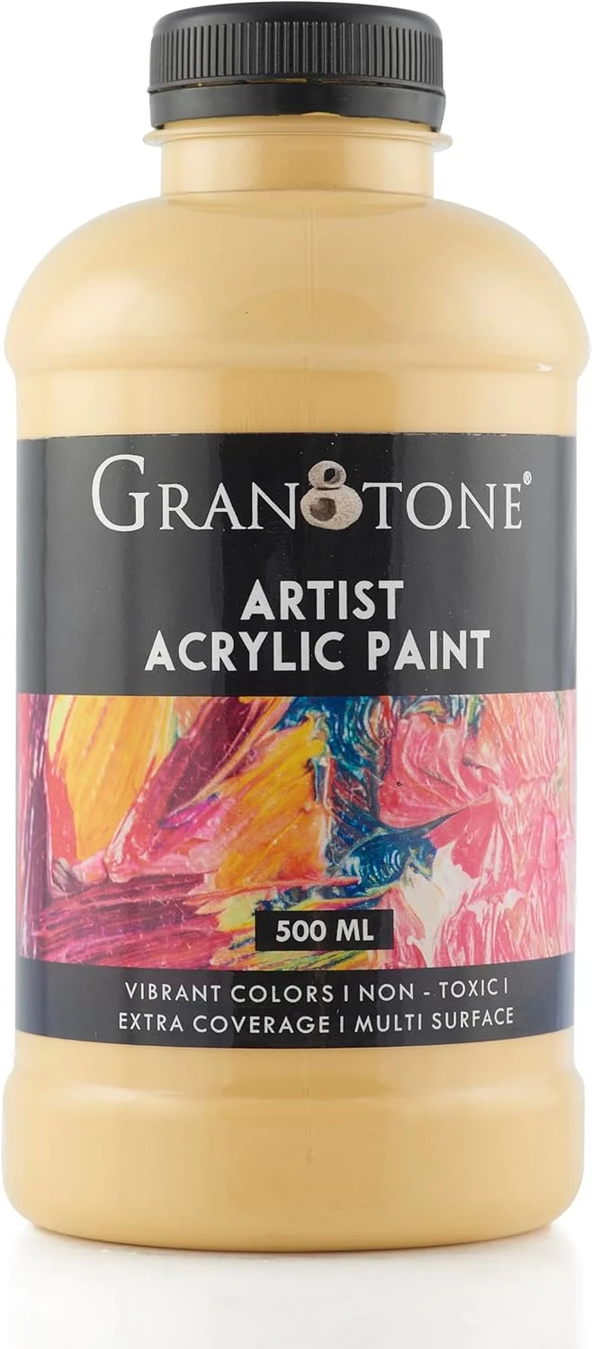 رنگ اکریلیک هنری و صنایع دستی GRANOTONE، رنگ DIY، رنگدانه غنی، رنگ بدون ترک برای بوم، چوب، چرم، سفال، فلز 500 میلی لیتر (اُکر زرد) رنگ اکریلیک هنری و صنایع دستی GRANOTONE، رنگ DIY، رنگدانه غنی، رنگ بدون ترک برای بوم، چوب، چرم، سفال، فلز 500 میلی لیتر (اُکر زرد)