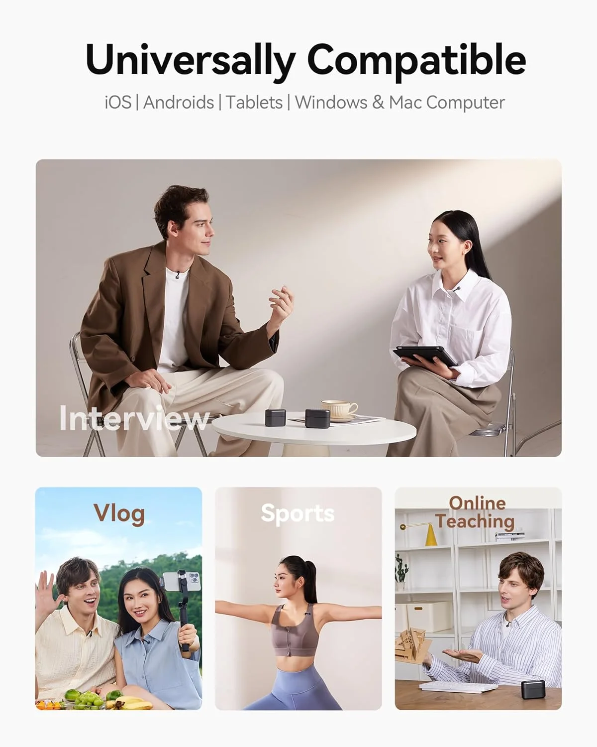 میکروفون یقه ای بی سیم Hollyland Lark M2S با پورت USB-C برای آیفون 15/16 و اندروید، گیره تیتانیومی، اتصال آسان، حذف نویز، برد 300 متری، عمر باتری 27 ساعته برای ولاگ، یوتیوب میکروفون یقه ای بی سیم Hollyland Lark M2S با پورت USB-C برای آیفون 15/16 و اندروید، گیره تیتانیومی، اتصال آسان، حذف نویز، برد 300 متری، عمر باتری 27 ساعته برای ولاگ، یوتیوب