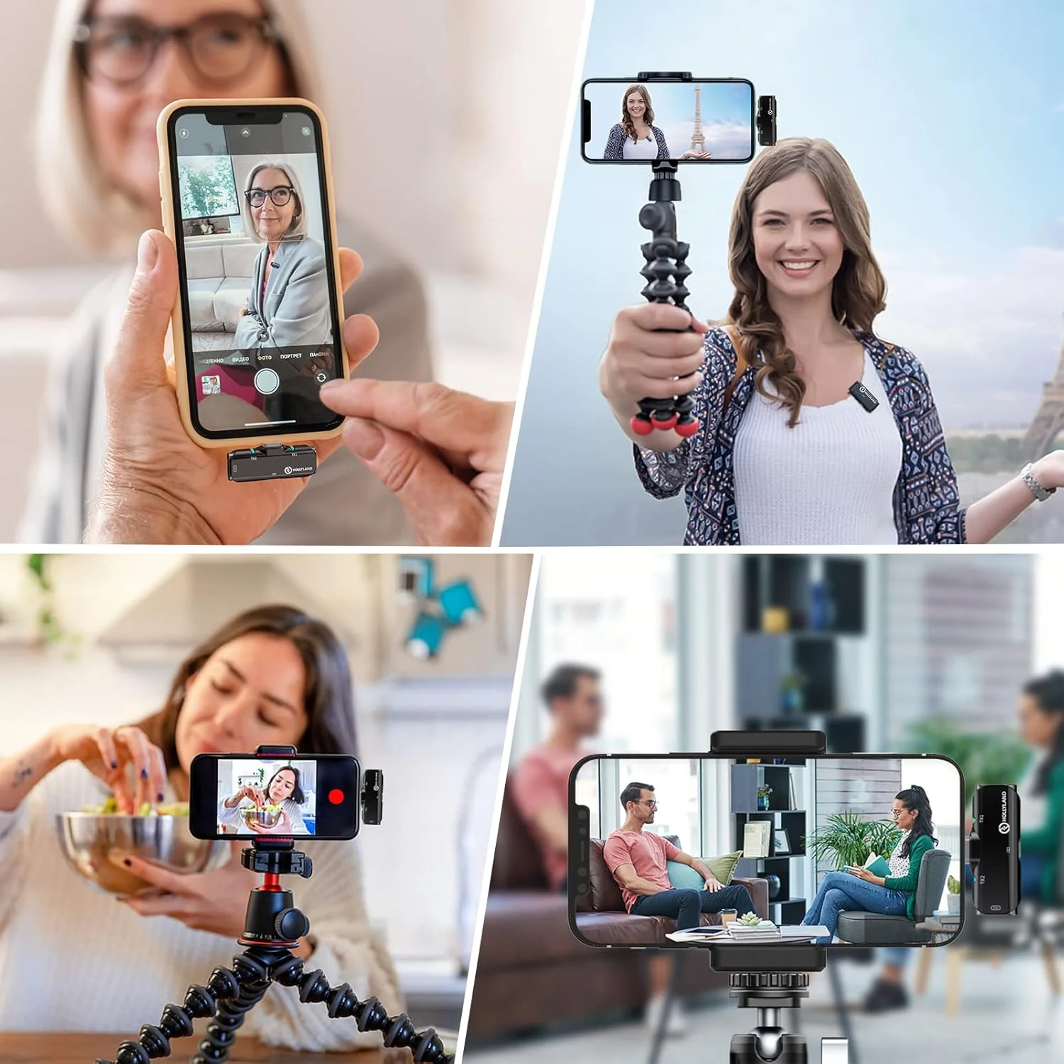میکروفون یقه ای بی سیم Hollyland Lark C1 برای سری آیفون 16/15 و اندروید، دارای گواهی MFi، اتصال USB C و استفاده آسان، میکروفون یقه ای حذف نویز با برد انتقال 200 متر و 32 ساعت زمان کار میکروفون یقه ای بی سیم Hollyland Lark C1 برای سری آیفون 16/15 و اندروید، دارای گواهی MFi، اتصال USB C و استفاده آسان، میکروفون یقه ای حذف نویز با برد انتقال 200 متر و 32 ساعت زمان کار