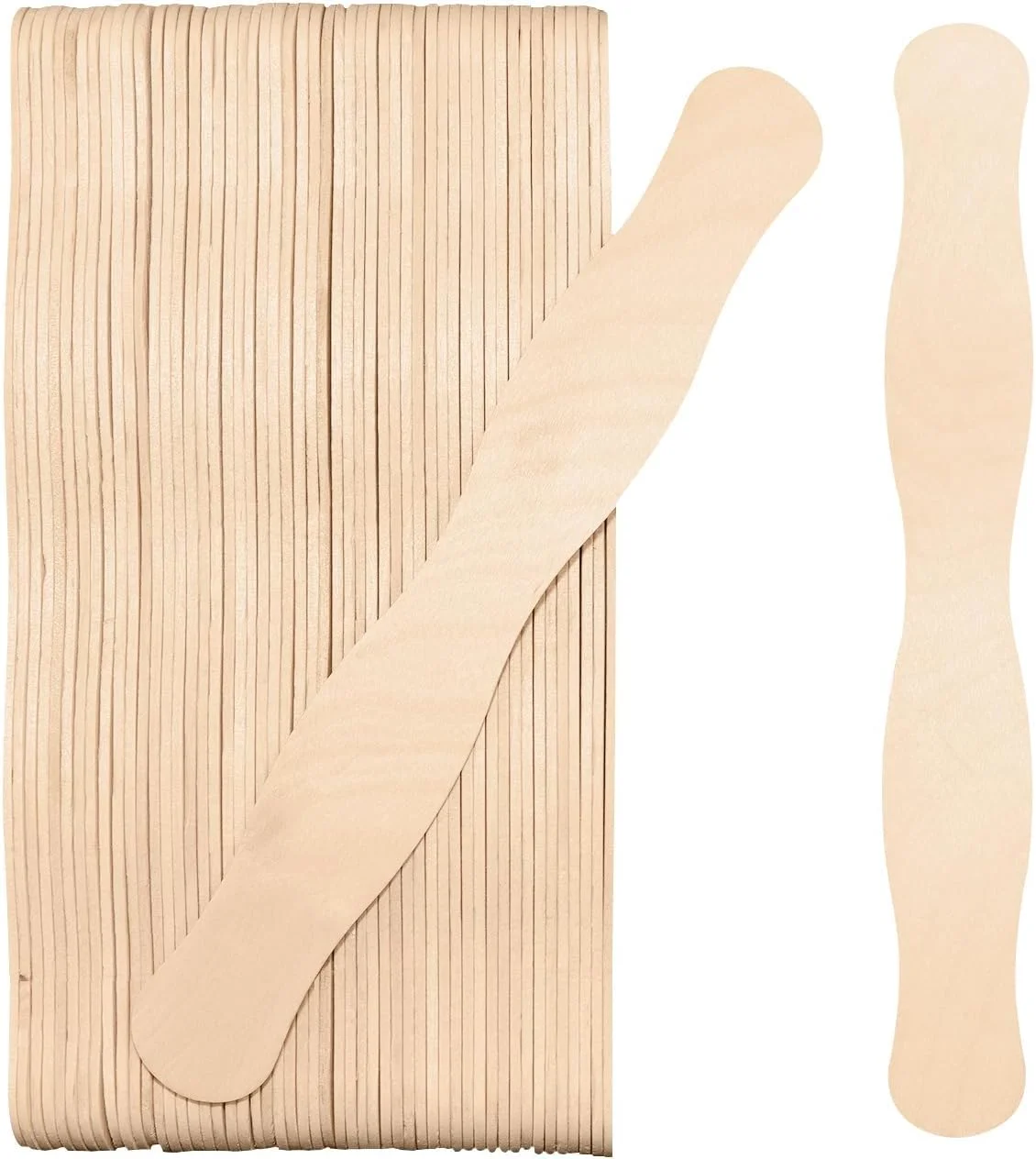 100 عدد چوب بستنی چوبی 8 اینچی، چوب های چوبی بزرگ و دسته های بادبزن برای پروژه های هنری DIY، مخلوط کردن رنگ، لوازم کلاس، صنایع دستی کودکان