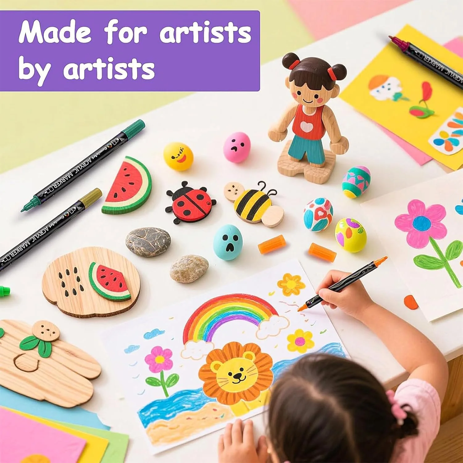 قلم های رنگ اکریلیک، نشانگرهای 12 رنگ با نوک دوگانه، نوک های ظریف 1 میلی متری و نقطه ای 5 میلی متری، برای نقاشی روی سنگ، پارچه، بوم، شیشه، چوب، صنایع دستی کاغذی، لوازم هنری DIY قلم های رنگ اکریلیک، نشانگرهای 12 رنگ با نوک دوگانه، نوک های ظریف 1 میلی متری و نقطه ای 5 میلی متری، برای نقاشی روی سنگ، پارچه، بوم، شیشه، چوب، صنایع دستی کاغذی، لوازم هنری DIY