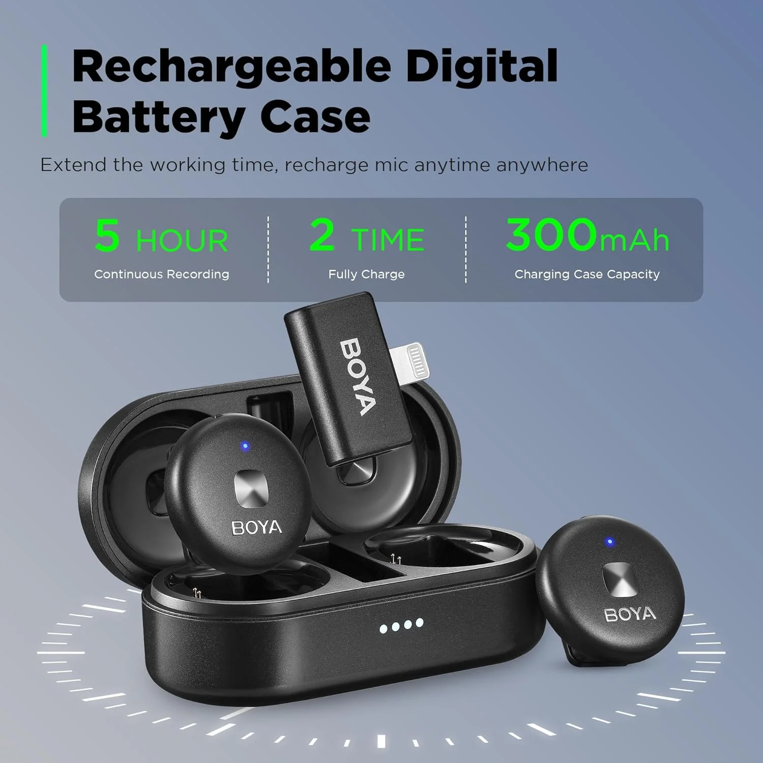 میکروفون یقه ای بی سیم BOYA Omic-D برای آیفون، آیپد، iOS، میکروفون لاوالیر گیره ای مغناطیسی با جعبه شارژ بی سیم، کاهش نویز انتقال 50 متری برای ضبط ویدیو میکروفون یقه ای بی سیم BOYA Omic-D برای آیفون، آیپد، iOS، میکروفون لاوالیر گیره ای مغناطیسی با جعبه شارژ بی سیم، کاهش نویز انتقال 50 متری برای ضبط ویدیو
