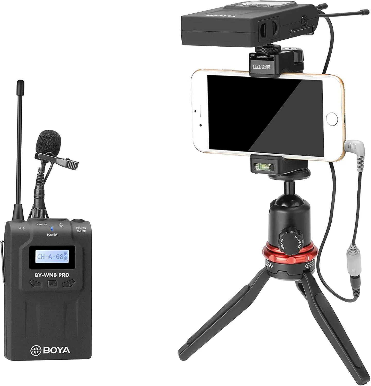 میکروفون بی سیم دو کاناله بویا مدل By-Wm8 Pro-K1، مشکی میکروفون بی سیم دو کاناله بویا مدل By-Wm8 Pro-K1، مشکی