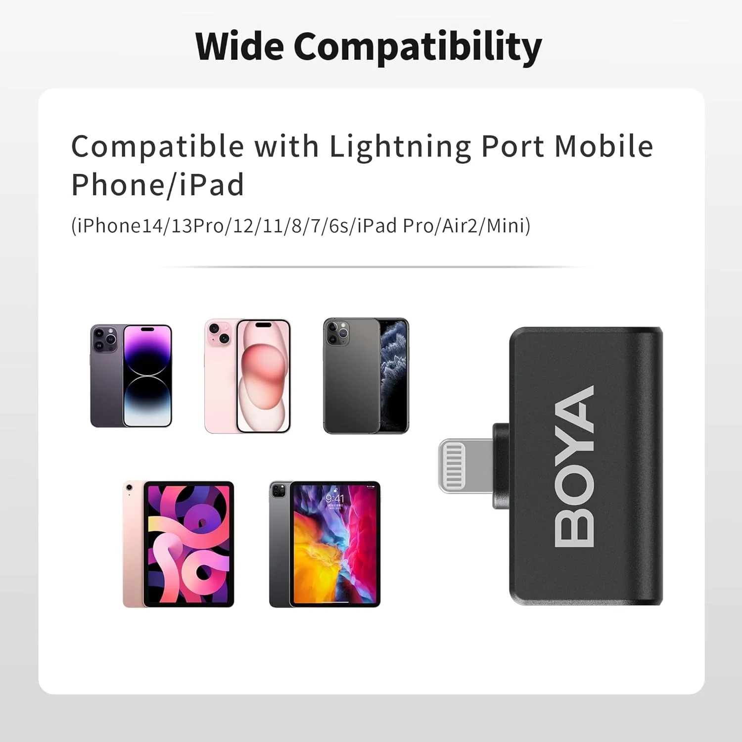 میکروفون یقه ای بی سیم BOYA Omic-D برای آیفون، آیپد، iOS، میکروفون لاوالیر گیره ای مغناطیسی با جعبه شارژ بی سیم، کاهش نویز انتقال 50 متری برای ضبط ویدیو میکروفون یقه ای بی سیم BOYA Omic-D برای آیفون، آیپد، iOS، میکروفون لاوالیر گیره ای مغناطیسی با جعبه شارژ بی سیم، کاهش نویز انتقال 50 متری برای ضبط ویدیو