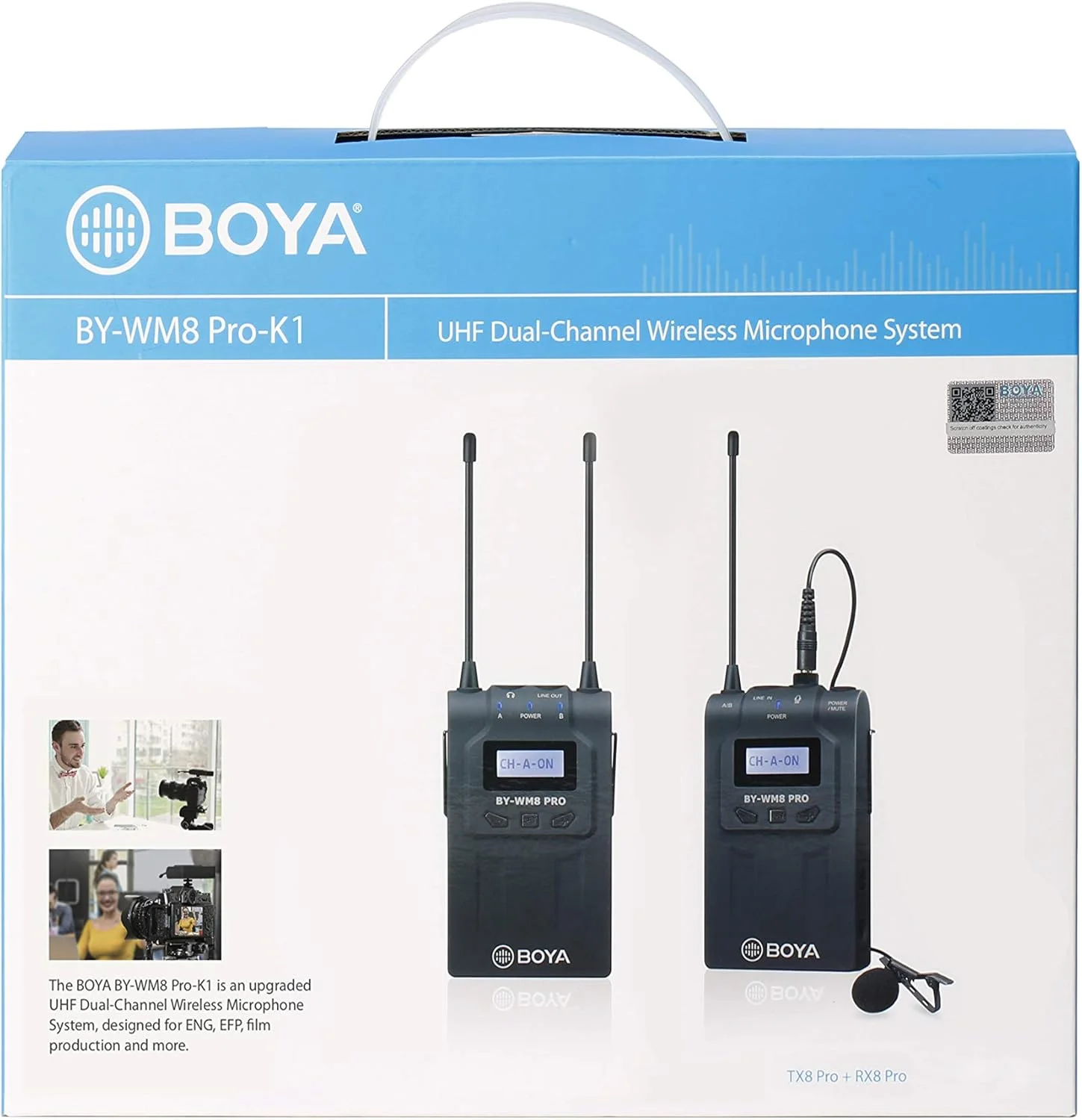 میکروفون بی سیم دو کاناله بویا مدل By-Wm8 Pro-K1، مشکی میکروفون بی سیم دو کاناله بویا مدل By-Wm8 Pro-K1، مشکی