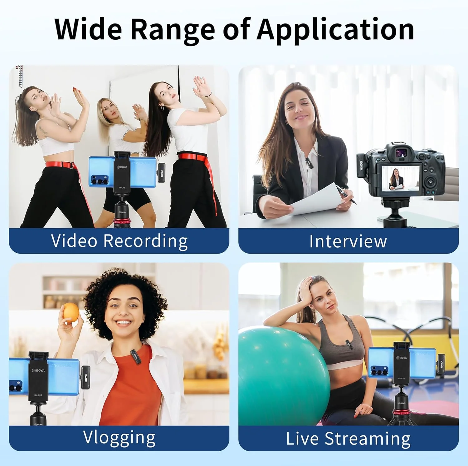 میکروفون یقه ای بی سیم BOYA BY-WM3T-D2، میکروفون گیره ای بی سیم با قابلیت حذف نویز، میکروفون یقه ای دارای گواهی MFi با اتصال لایتنینگ، مناسب برای آیفون، آیپد و iOS میکروفون یقه ای بی سیم BOYA BY-WM3T-D2، میکروفون گیره ای بی سیم با قابلیت حذف نویز، میکروفون یقه ای دارای گواهی MFi با اتصال لایتنینگ، مناسب برای آیفون، آیپد و iOS