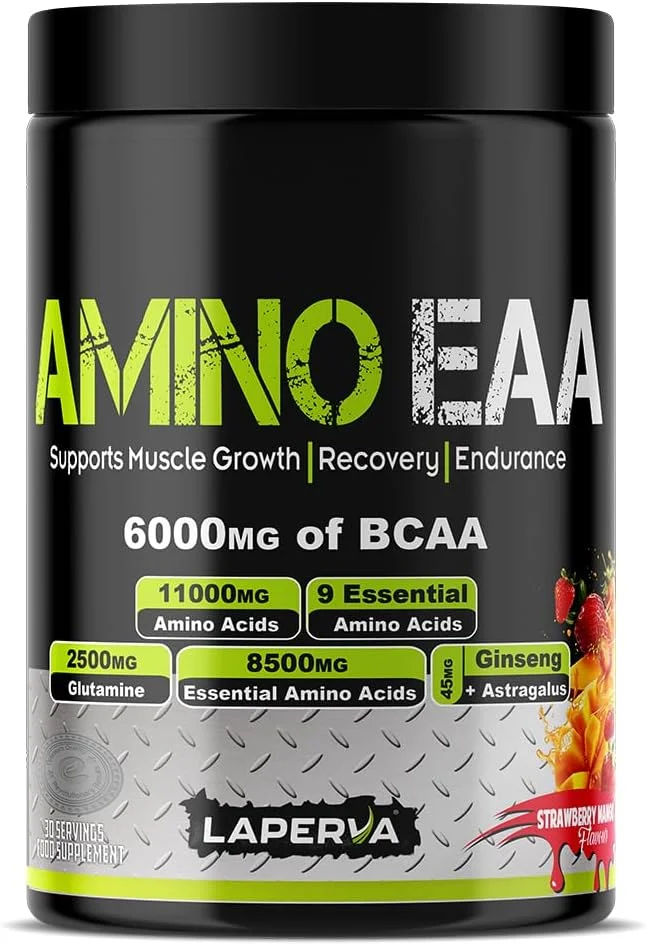 مکمل EAA | آمینو EAA لاپروا، آمینو اسیدهای ضروری + گلوتامین، کمک به ساخت بلوک های پروتئینی، کاهش تجزیه عضلات، افزایش حجم عضلانی و ریکاوری سریعتر (390 گرم، انبه توت فرنگی) مکمل EAA | آمینو EAA لاپروا، آمینو اسیدهای ضروری + گلوتامین، کمک به ساخت بلوک های پروتئینی، کاهش تجزیه عضلات، افزایش حجم عضلانی و ریکاوری سریعتر (390 گرم، انبه توت فرنگی)