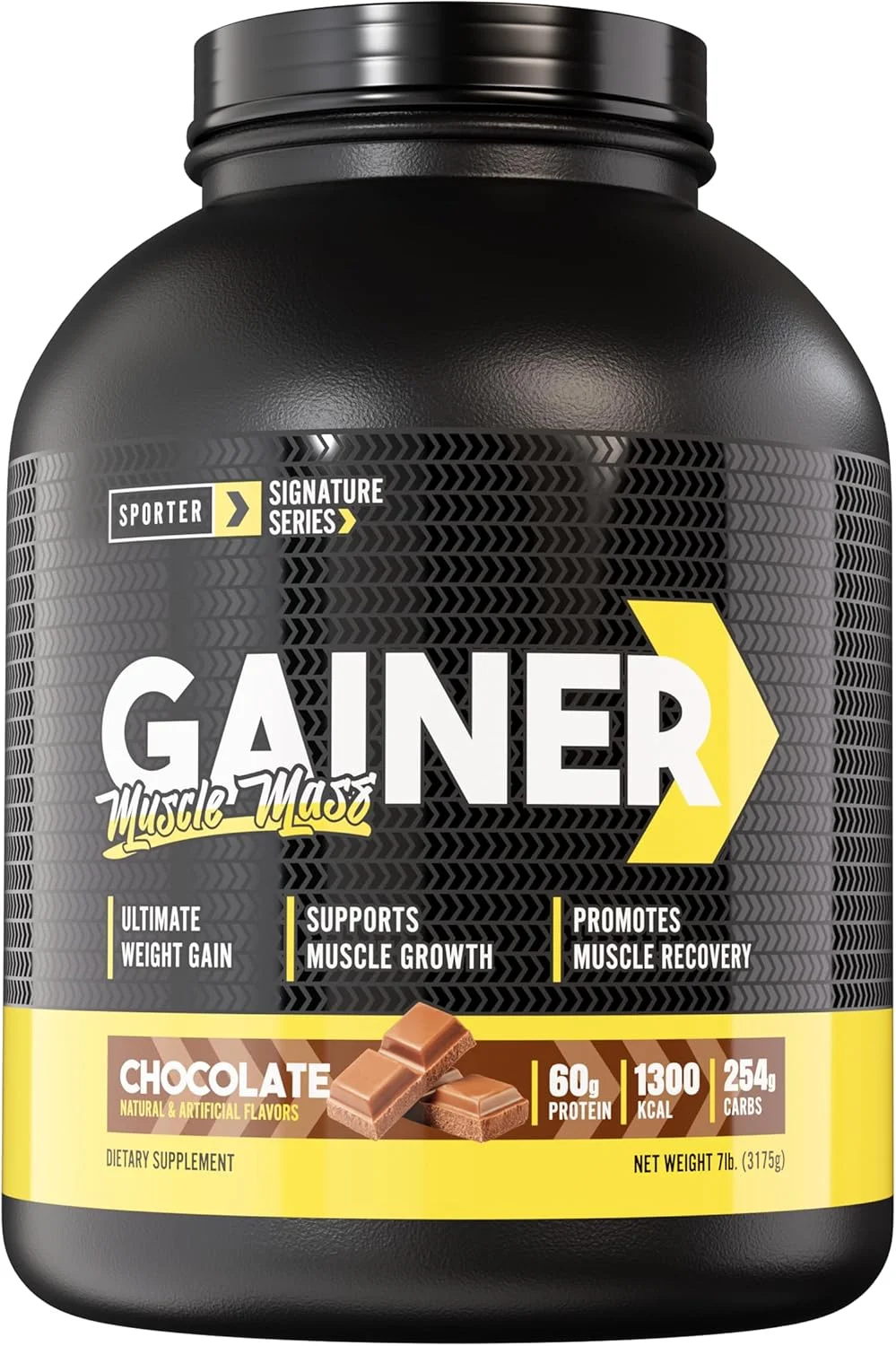 مکمل افزایش وزن Sporter - عضله ساز پرکالری با کراتین، BCAA و روغن MCT - فرمول افزایش وزن و پشتیبانی از ریکاوری (3.17 کیلوگرم، شکلاتی) مکمل افزایش وزن Sporter - عضله ساز پرکالری با کراتین، BCAA و روغن MCT - فرمول افزایش وزن و پشتیبانی از ریکاوری (3.17 کیلوگرم، شکلاتی)