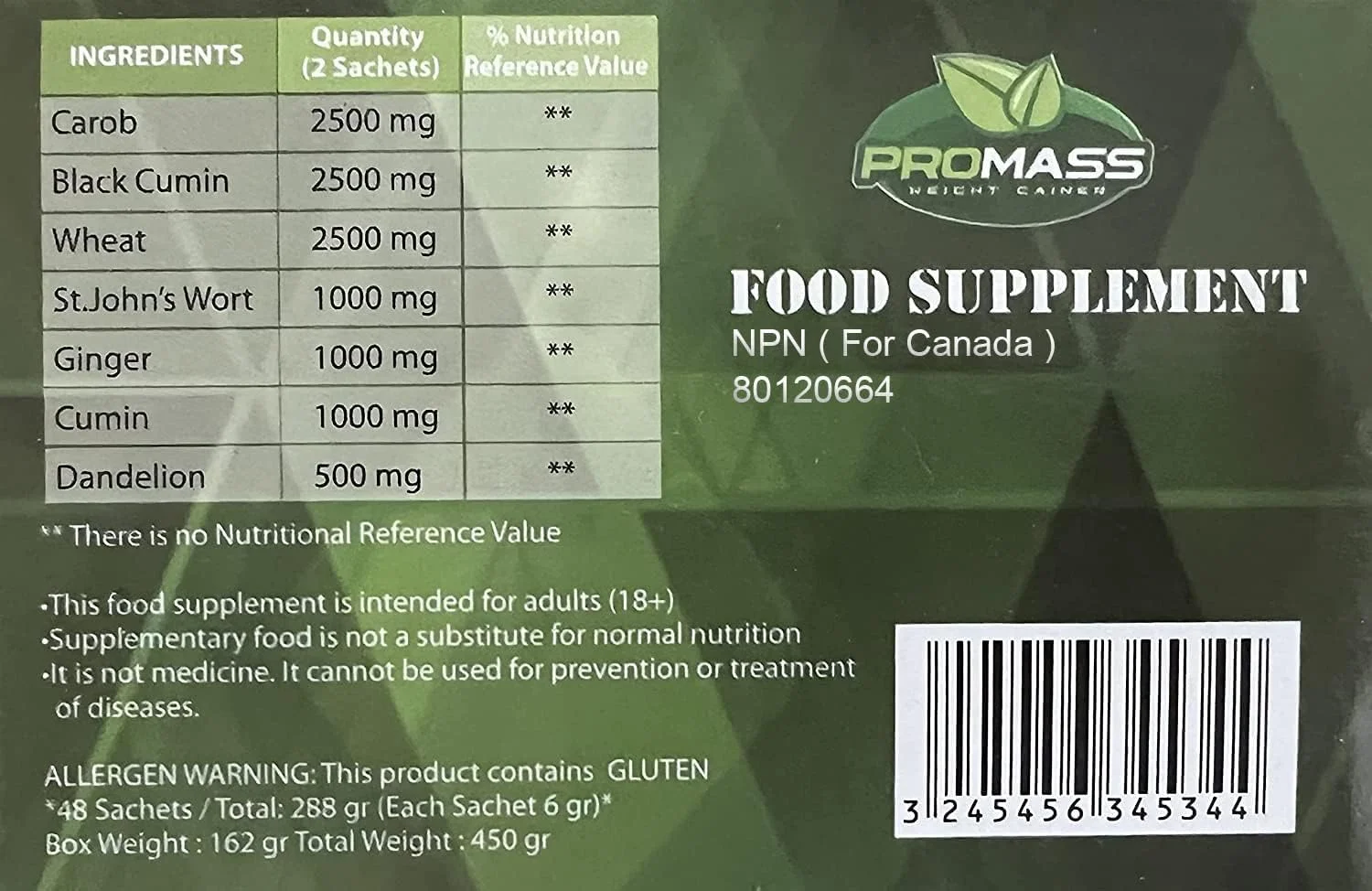پودر افزایش وزن پرومس (نتیجه سریع - مواد اولیه گیاهی - مصرف کم) برای 24 روز - 48 ساشه - مصرف آسان - بسته بندی ممکن است متفاوت باشد پودر افزایش وزن پرومس (نتیجه سریع - مواد اولیه گیاهی - مصرف کم) برای 24 روز - 48 ساشه - مصرف آسان - بسته بندی ممکن است متفاوت باشد
