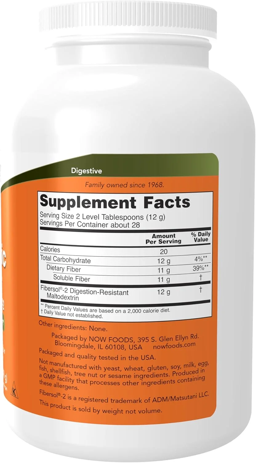 Now Foods، فیبر پری بیوتیک با Fibersol-2، 340 گرم Now Foods، فیبر پری بیوتیک با Fibersol-2، 340 گرم