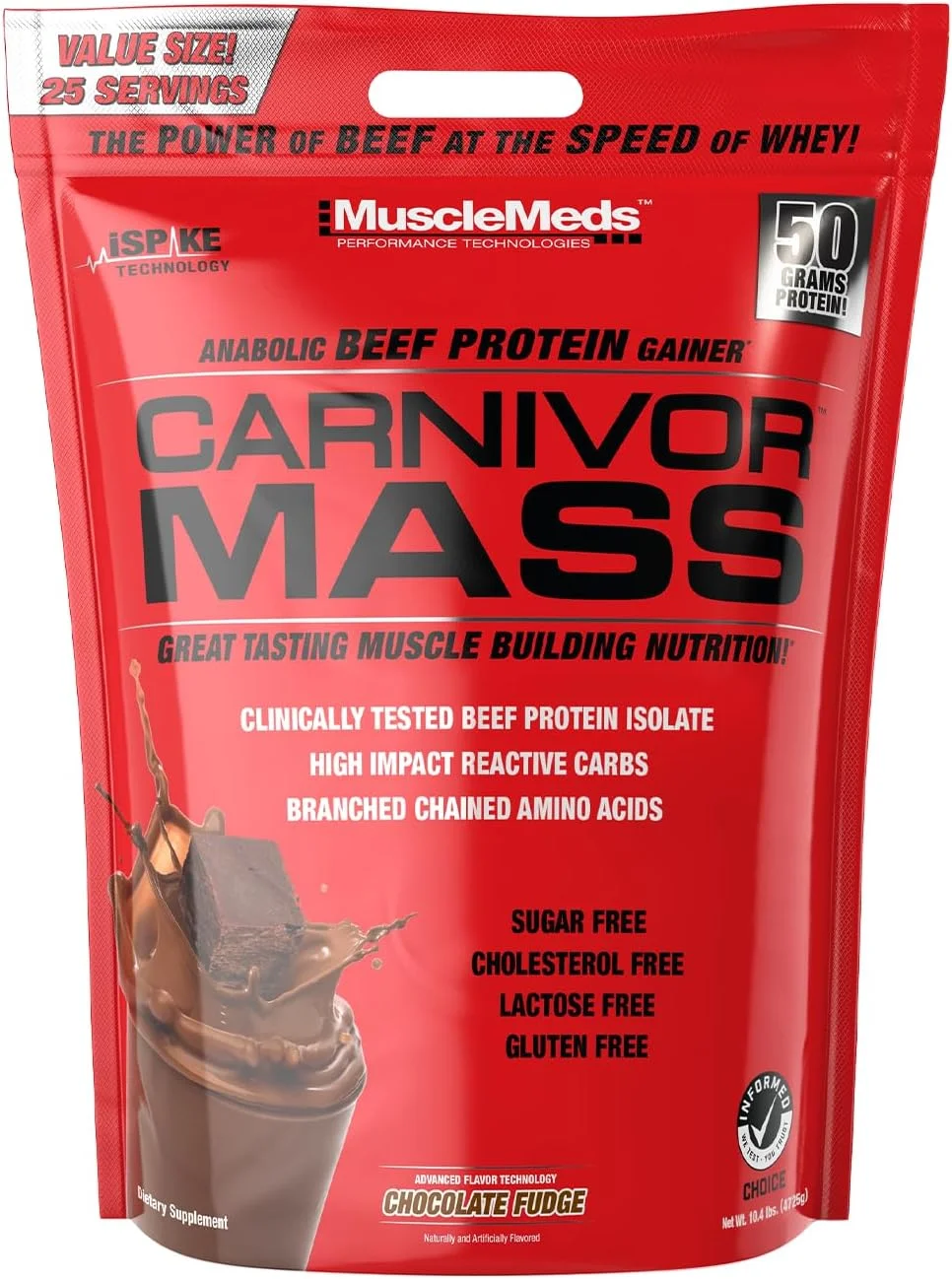 Musclemeds Carnivor Mass شکلات فاج، 4.7 کیلوگرم Musclemeds Carnivor Mass شکلات فاج، 4.7 کیلوگرم