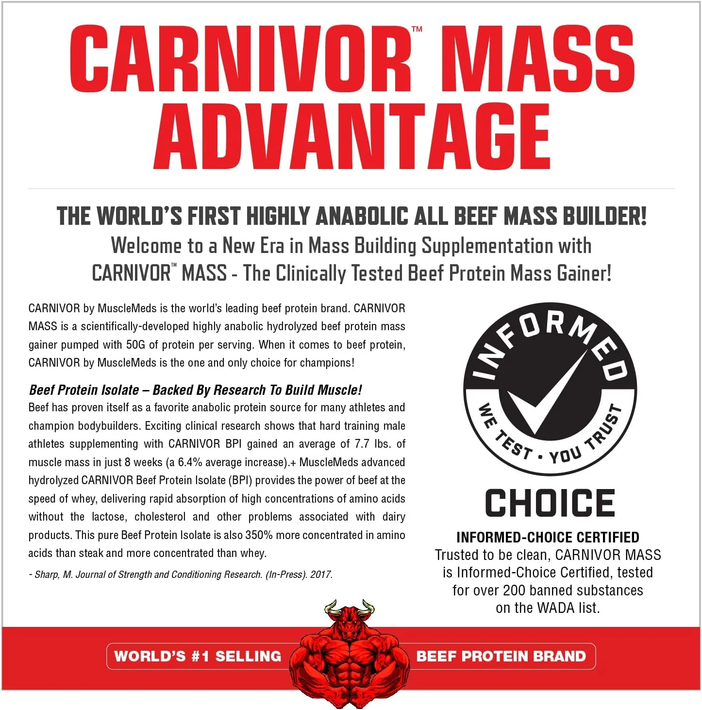 Musclemeds Carnivor Mass شکلات فاج، 4.7 کیلوگرم Musclemeds Carnivor Mass شکلات فاج، 4.7 کیلوگرم