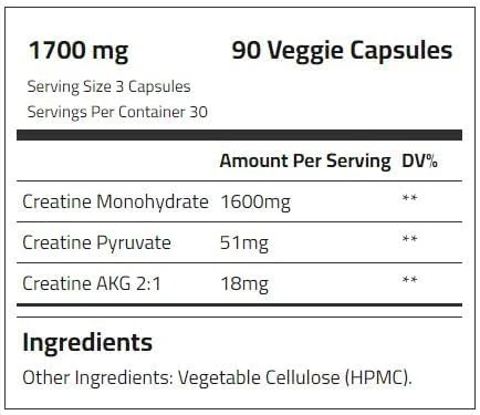 لاپروا تریپل کراتین وگان - 90 کپسول گیاهی، 1700 میلی گرم - افزایش حجم عضلانی، استقامت و ریکاوری - کراتین برای عملکرد نهایی - بدون گلوتن، سویا و لبنیات لاپروا تریپل کراتین وگان - 90 کپسول گیاهی، 1700 میلی گرم - افزایش حجم عضلانی، استقامت و ریکاوری - کراتین برای عملکرد نهایی - بدون گلوتن، سویا و لبنیات