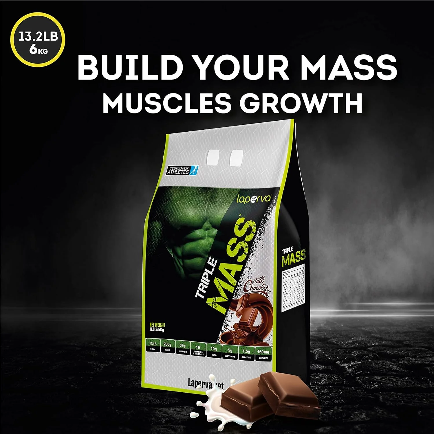 پودر پروتئین افزایش وزن لاپروا Triple Mass Gainer، افزایش دهنده وزن پر کالری با گلوتامین و اسیدهای چرب ضروری افزوده شده، 1500 میلی گرم مخلوط کراتین افزوده شده + 10 گرم BCAA (5.9 کیلوگرم، شکلات شیری) پودر پروتئین افزایش وزن لاپروا Triple Mass Gainer، افزایش دهنده وزن پر کالری با گلوتامین و اسیدهای چرب ضروری افزوده شده، 1500 میلی گرم مخلوط کراتین افزوده شده + 10 گرم BCAA (5.9 کیلوگرم، شکلات شیری)