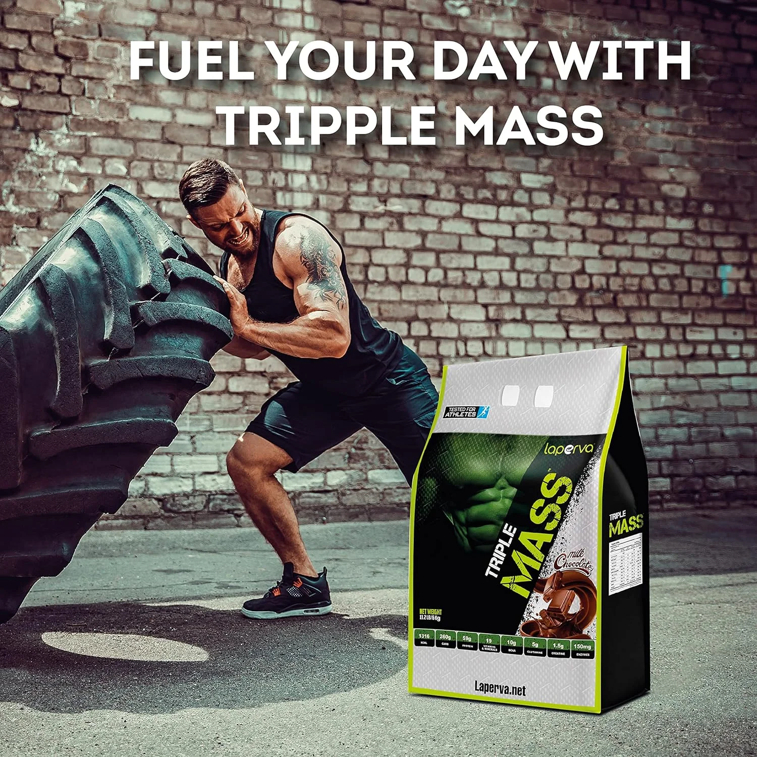 پودر پروتئین افزایش وزن لاپروا Triple Mass Gainer، افزایش دهنده وزن پر کالری با گلوتامین و اسیدهای چرب ضروری افزوده شده، 1500 میلی گرم مخلوط کراتین افزوده شده + 10 گرم BCAA (5.9 کیلوگرم، شکلات شیری) پودر پروتئین افزایش وزن لاپروا Triple Mass Gainer، افزایش دهنده وزن پر کالری با گلوتامین و اسیدهای چرب ضروری افزوده شده، 1500 میلی گرم مخلوط کراتین افزوده شده + 10 گرم BCAA (5.9 کیلوگرم، شکلات شیری)