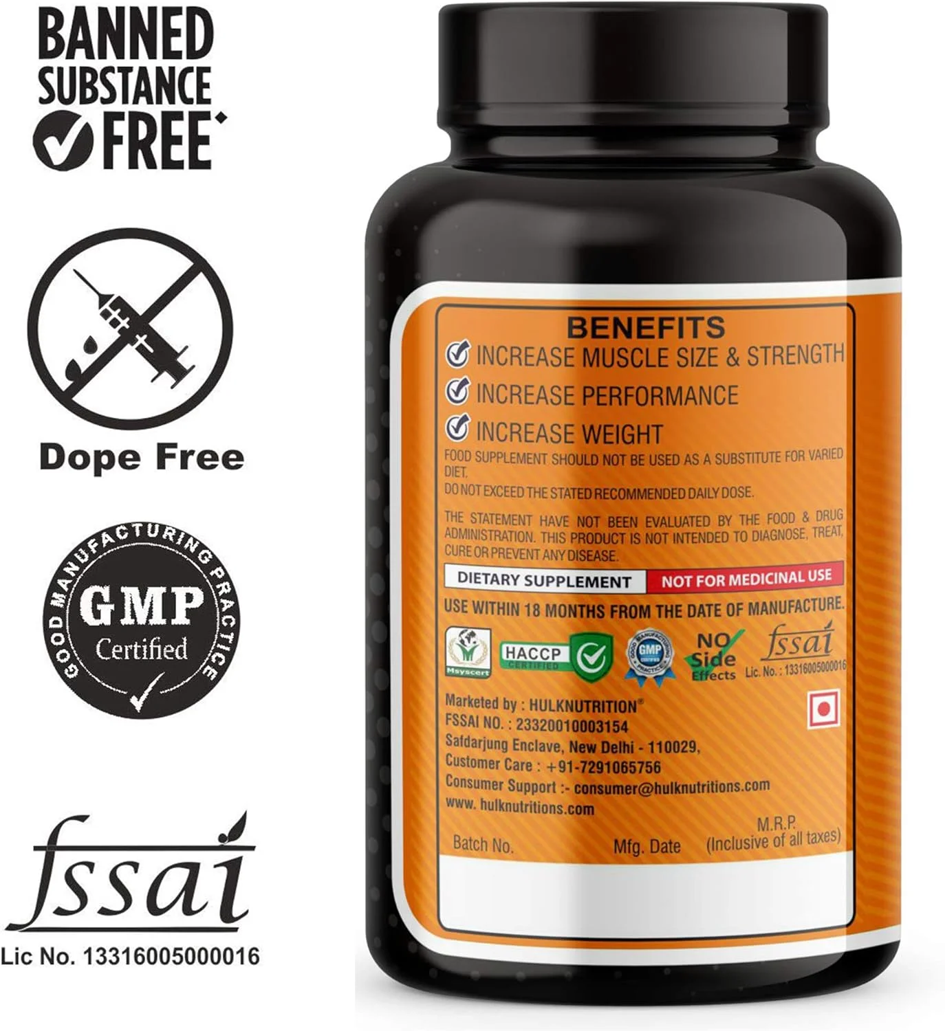 کپسول افزایش حجم و وزن هالک نوتریشن برای افزایش سریع وزن و عضله، مکمل روزانه عضله سازی برای وزنه برداران برای رشد عضلات، استقامت و قدرت، برای مردان و زنان - 60 عدد کپسول افزایش حجم و وزن هالک نوتریشن برای افزایش سریع وزن و عضله، مکمل روزانه عضله سازی برای وزنه برداران برای رشد عضلات، استقامت و قدرت، برای مردان و زنان - 60 عدد