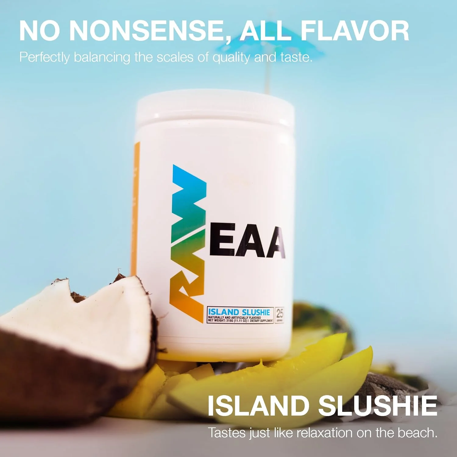 مکمل پودری آمینو اسیدهای ضروری RAW EAA | به حداکثر رساندن سنتز پروتئین، ساخت توده عضلانی بدون چربی | افزایش قدرت، استقامت، ریکاوری | مکمل انرژی BCAA | 25 سروینگ (یخی استوایی) مکمل پودری آمینو اسیدهای ضروری RAW EAA | به حداکثر رساندن سنتز پروتئین، ساخت توده عضلانی بدون چربی | افزایش قدرت، استقامت، ریکاوری | مکمل انرژی BCAA | 25 سروینگ (یخی استوایی)