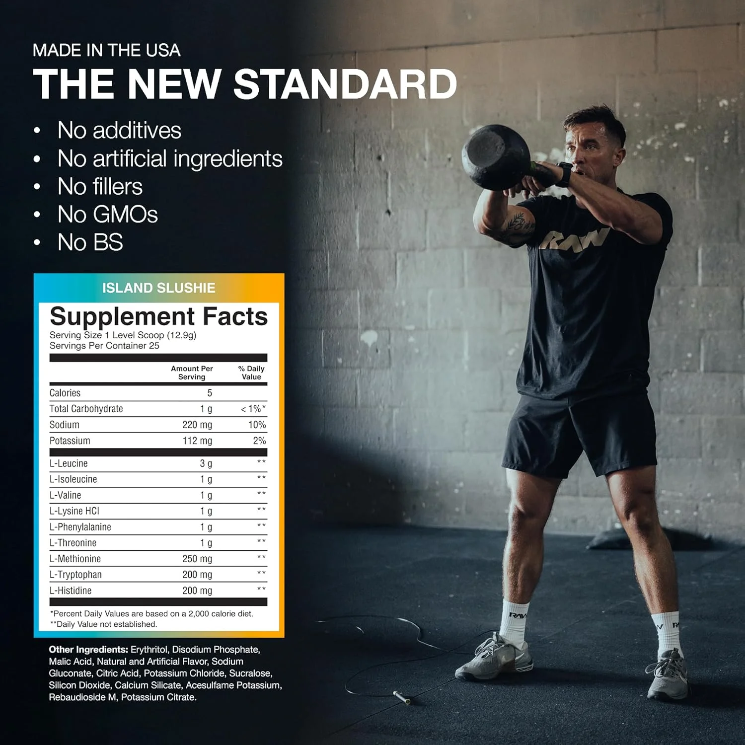 مکمل پودری آمینو اسیدهای ضروری RAW EAA | به حداکثر رساندن سنتز پروتئین، ساخت توده عضلانی بدون چربی | افزایش قدرت، استقامت، ریکاوری | مکمل انرژی BCAA | 25 سروینگ (یخی استوایی) مکمل پودری آمینو اسیدهای ضروری RAW EAA | به حداکثر رساندن سنتز پروتئین، ساخت توده عضلانی بدون چربی | افزایش قدرت، استقامت، ریکاوری | مکمل انرژی BCAA | 25 سروینگ (یخی استوایی)