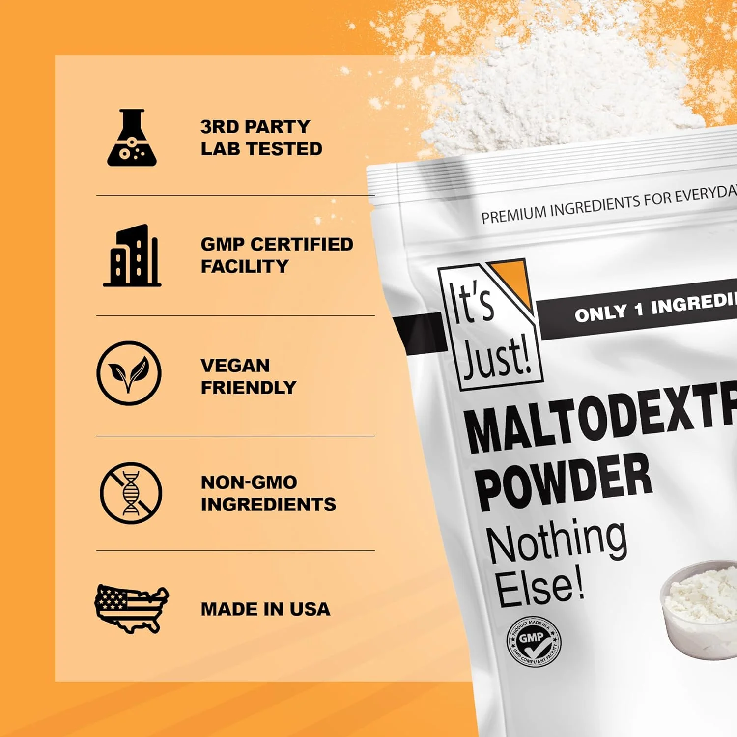 ایتس جاست! - پودر افزایش وزن، 100% مالتودکسترین (کربوهیدرات های پیچیده)، انرژی پایدار، جذب سریع، غیر GMO، به راحتی به هر شیک پروتئینی اضافه می شود، 3 پوند / 38 سروینگ ایتس جاست! - پودر افزایش وزن، 100% مالتودکسترین (کربوهیدرات های پیچیده)، انرژی پایدار، جذب سریع، غیر GMO، به راحتی به هر شیک پروتئینی اضافه می شود، 3 پوند / 38 سروینگ