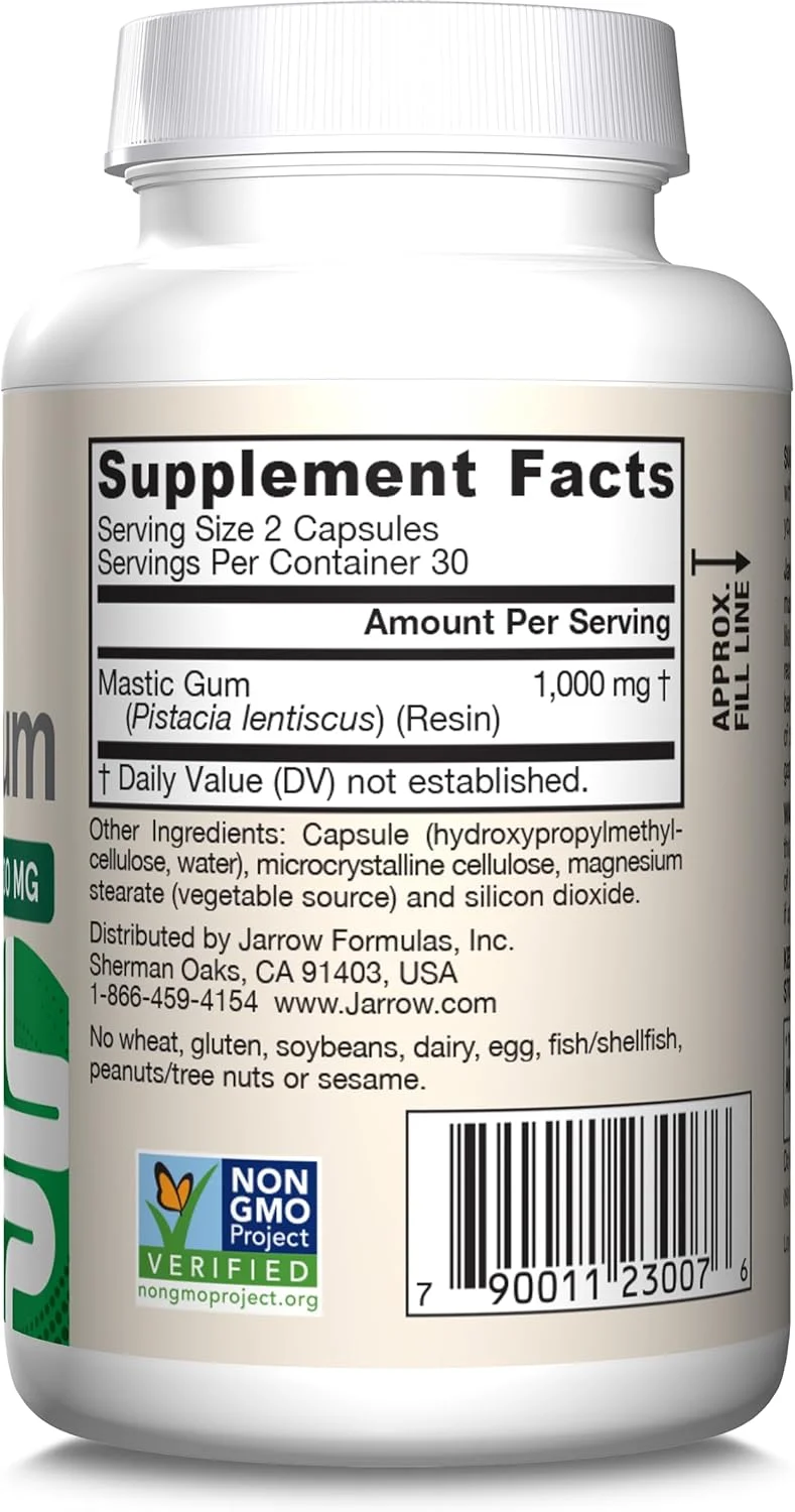 آدامس ماستیک 1000 میلی گرمی Jarrow Formulas - 60 کپسول گیاهی - فرمول طبیعی برای حمایت از سلامت معده، دوازدهه و دهان - مکمل غذایی - 30 سروینگ (بسته بندی ممکن است متفاوت باشد) آدامس ماستیک 1000 میلی گرمی Jarrow Formulas - 60 کپسول گیاهی - فرمول طبیعی برای حمایت از سلامت معده، دوازدهه و دهان - مکمل غذایی - 30 سروینگ (بسته بندی ممکن است متفاوت باشد)