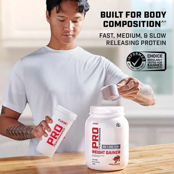 GNC Pro Performance Weight Gainer - بستنی وانیلی، 6 سروینگ، پروتئین برای افزایش حجم
