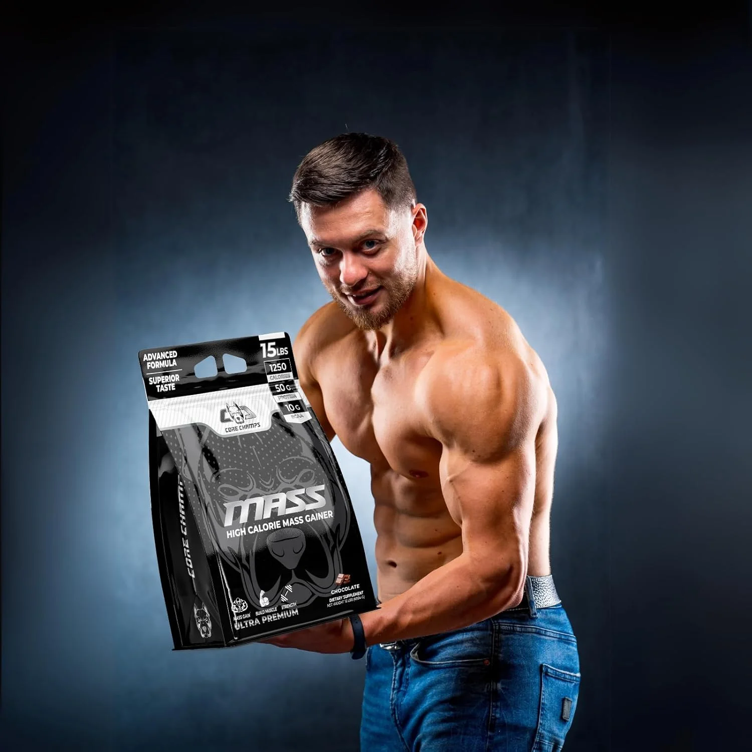 مکمل افزایش وزن CORE CHAMPS - 6.8 کیلوگرم شکلاتی | مخلوط پروتئین وی برای افزایش حجم و قدرت | 1250 کالری، 50 گرم پروتئین، فرمول غنی شده با BCAA | 1250 کالری | 50 گرم پروتئین | 10 گرم BCAA مکمل افزایش وزن CORE CHAMPS - 6.8 کیلوگرم شکلاتی | مخلوط پروتئین وی برای افزایش حجم و قدرت | 1250 کالری، 50 گرم پروتئین، فرمول غنی شده با BCAA | 1250 کالری | 50 گرم پروتئین | 10 گرم BCAA
