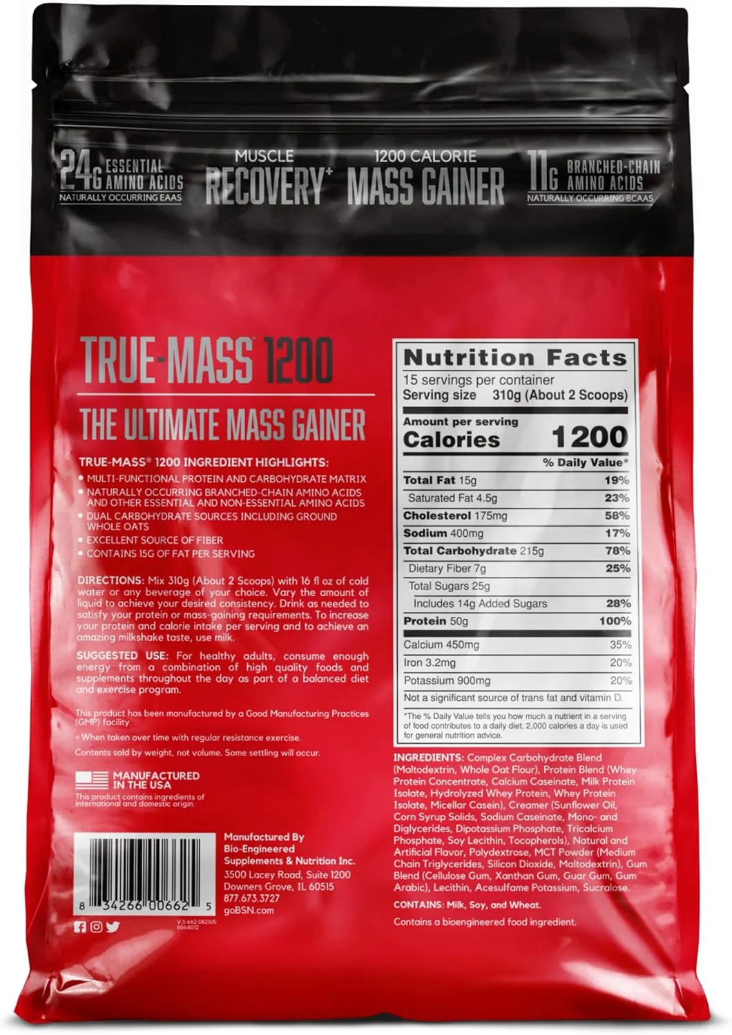 مکمل افزایش وزن BSN TRUE-MASS 1200، پودر پروتئین افزایش حجم عضلانی، وانیلی، 4.7 کیلوگرم مکمل افزایش وزن BSN TRUE-MASS 1200، پودر پروتئین افزایش حجم عضلانی، وانیلی، 4.7 کیلوگرم