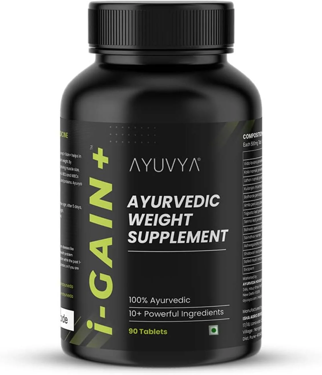 قرص افزایش وزن آیورودیک Ayuvya i-Gain+ | کمک به افزایش حجم و قدرت عضلات | قرص های افزایش وزن آیورودیک | فرمول جدید و بهبود یافته | 100% آیورودیک | 90 قرص قرص افزایش وزن آیورودیک Ayuvya i-Gain+ | کمک به افزایش حجم و قدرت عضلات | قرص های افزایش وزن آیورودیک | فرمول جدید و بهبود یافته | 100% آیورودیک | 90 قرص