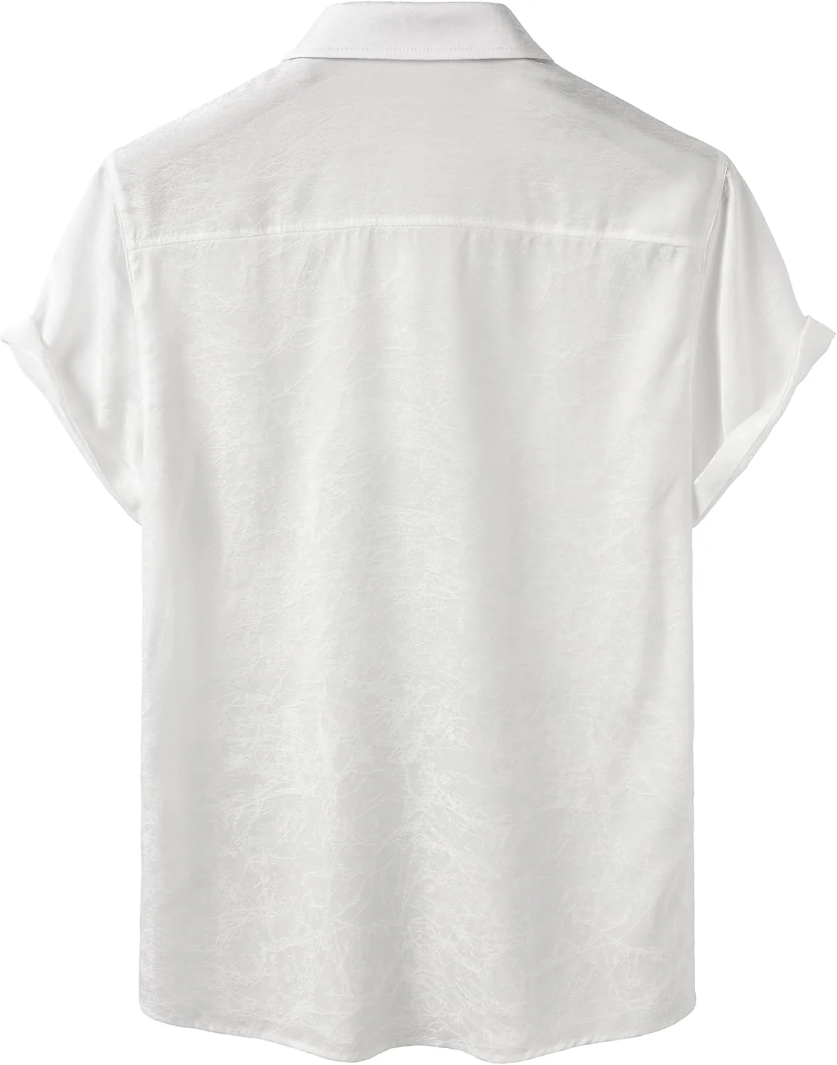 ZEROYAA Mens Summer Short-Sleeve Shirts Regular-Fit Satin Jacquard Button Down Tops for Vacation Party ZEROYAA Mens Summer Short-Sleeve Shirts Regular-Fit Satin Jacquard Button Down Tops for Vacation Party