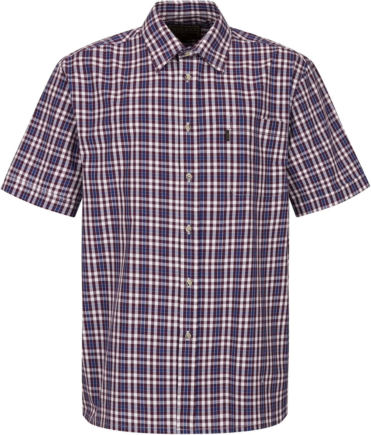 WALKER AND HAWKES - Men's 100% Cotton Short Sleeve Canterbury Country Shirt
