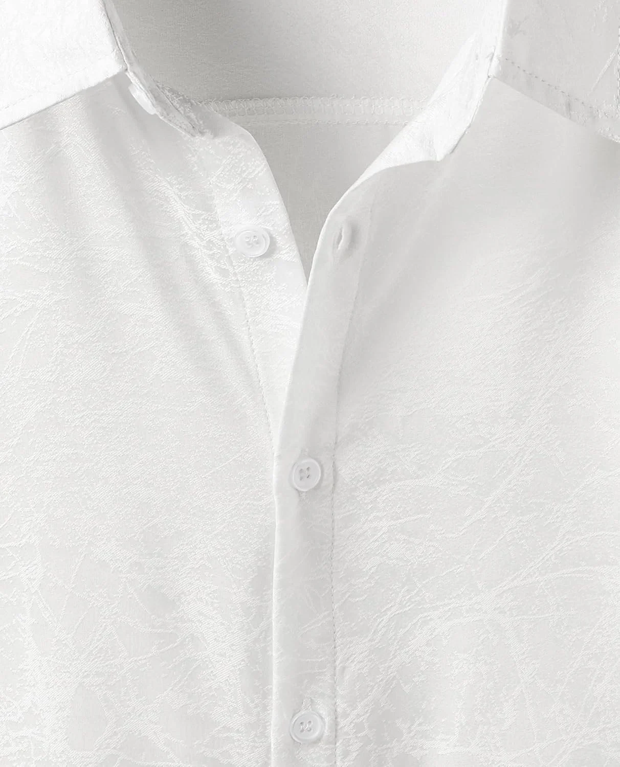 ZEROYAA Mens Summer Short-Sleeve Shirts Regular-Fit Satin Jacquard Button Down Tops for Vacation Party ZEROYAA Mens Summer Short-Sleeve Shirts Regular-Fit Satin Jacquard Button Down Tops for Vacation Party