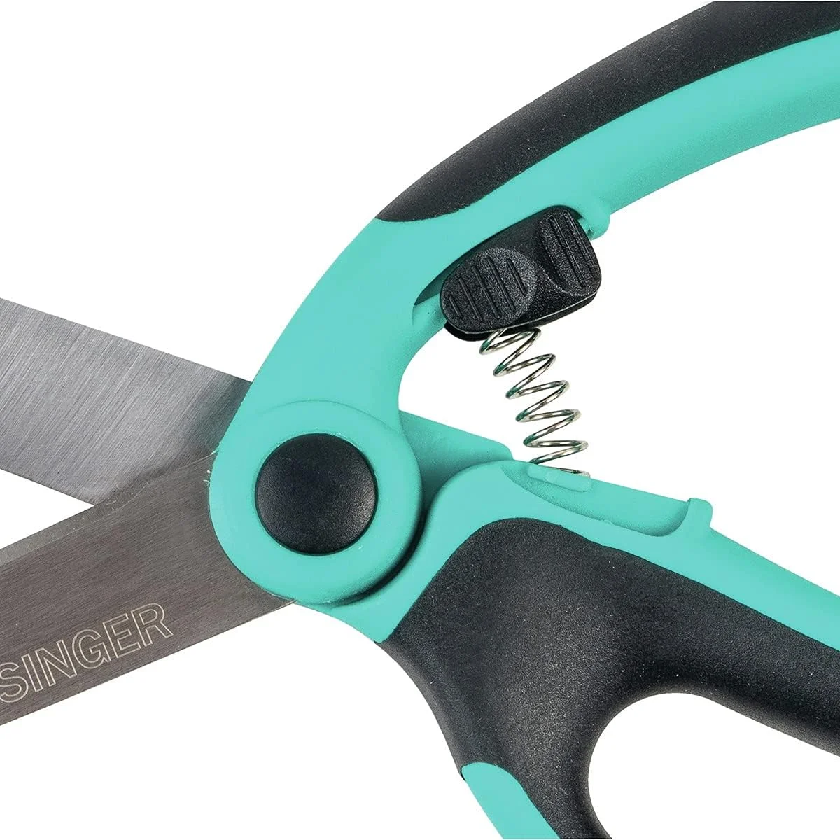 قیچی دستی فنری سینگر ProSeries مدل 00565 با طول 9.5 اینچ و دسته راحت، آبی-سبز