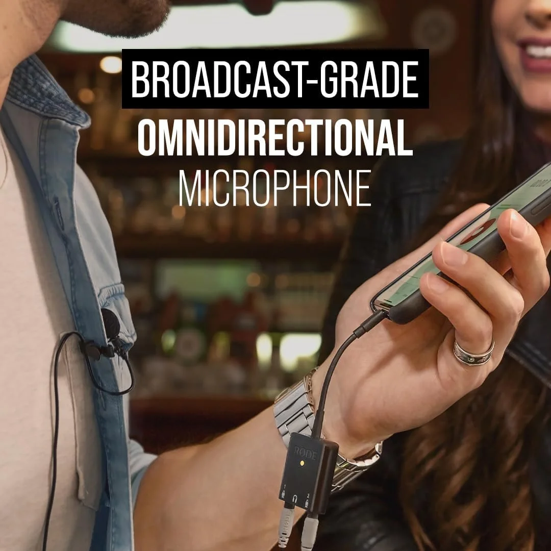 میکروفون یقه‌ای هوشمند RØDE SmartLav+ با اتصال TRRS برای پخش، فیلمسازی، تولید محتوا، ضبط صدا در مکان و استودیو