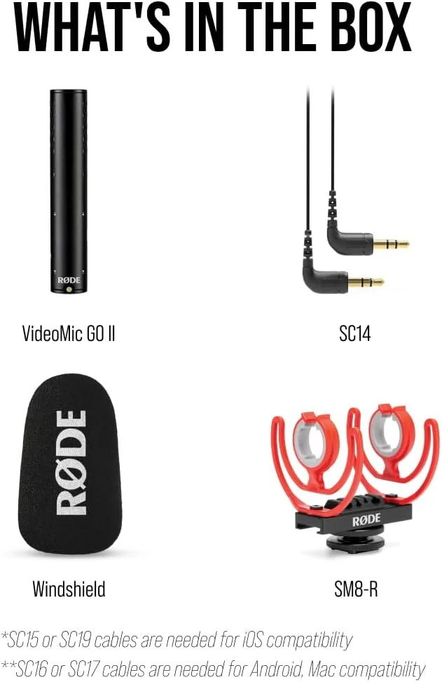 میکروفون دوربین Rode VideoMic GO II، میکروفون جهت دار سبک وزن، مشکی میکروفون دوربین Rode VideoMic GO II، میکروفون جهت دار سبک وزن، مشکی