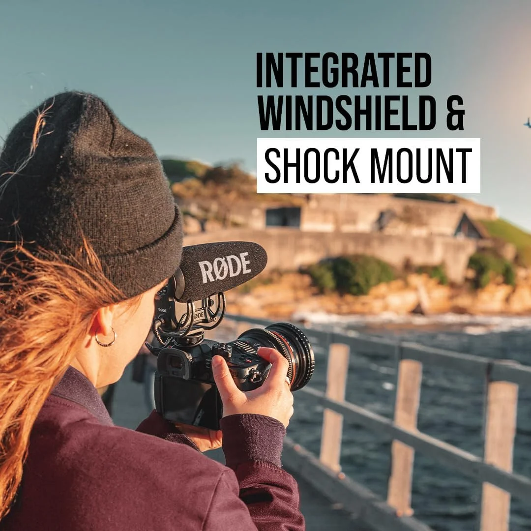 میکروفون شات گان حرفه ای RØDE VideoMic Pro+ با فیلتر High-pass، تقویت فرکانس بالا، پد، کانال ایمنی برای فیلم سازی، تولید محتوا و ضبط صدا در محل میکروفون شات گان حرفه ای RØDE VideoMic Pro+ با فیلتر High-pass، تقویت فرکانس بالا، پد، کانال ایمنی برای فیلم سازی، تولید محتوا و ضبط صدا در محل