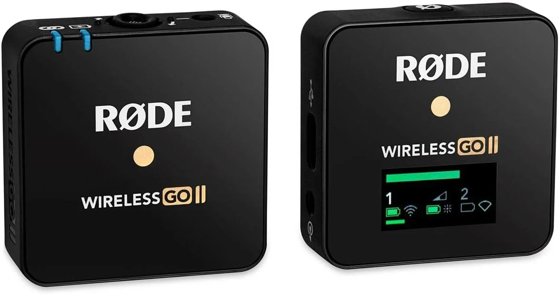سیستم میکروفون بی سیم جمع و جور Rode Wireless GO II، همراه با میکروفون یقه‌ای Turnstile Audio